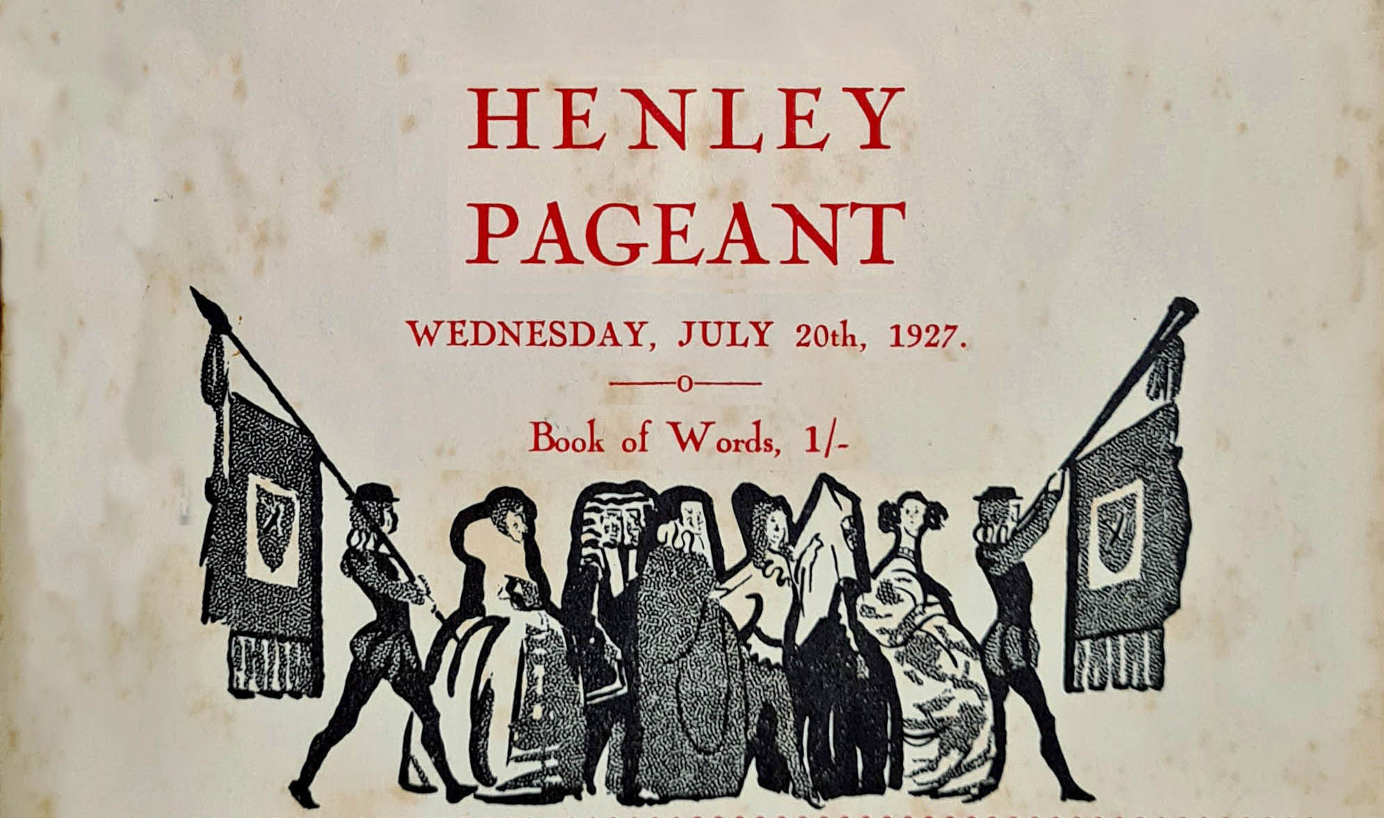 Cover design from Henley Pageant book of words 1927